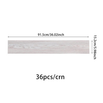 Livingandhome 36pcs Rustic Lifelike Wood Grain Self-adhesive PVC Flooring Laminate Flooring Planks for Home Decor