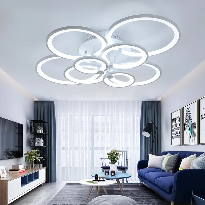 LED Light Ceiling Lights Cool White Chandelier Lamp, 4/8 Head