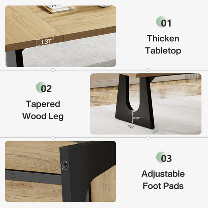 70.9-Inch Executive Desk Computer Office Desk Modern Simple Desk with Large Desktop for Home Office Study