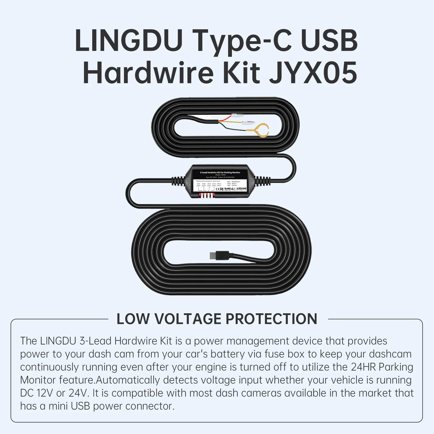 LINGDU D500 Dash Cam Ultra HD 4K Built-in 5GHz WI-FI GPS English Voice Control Dash Car Camera 24H Loop Recording D500 Car DVR