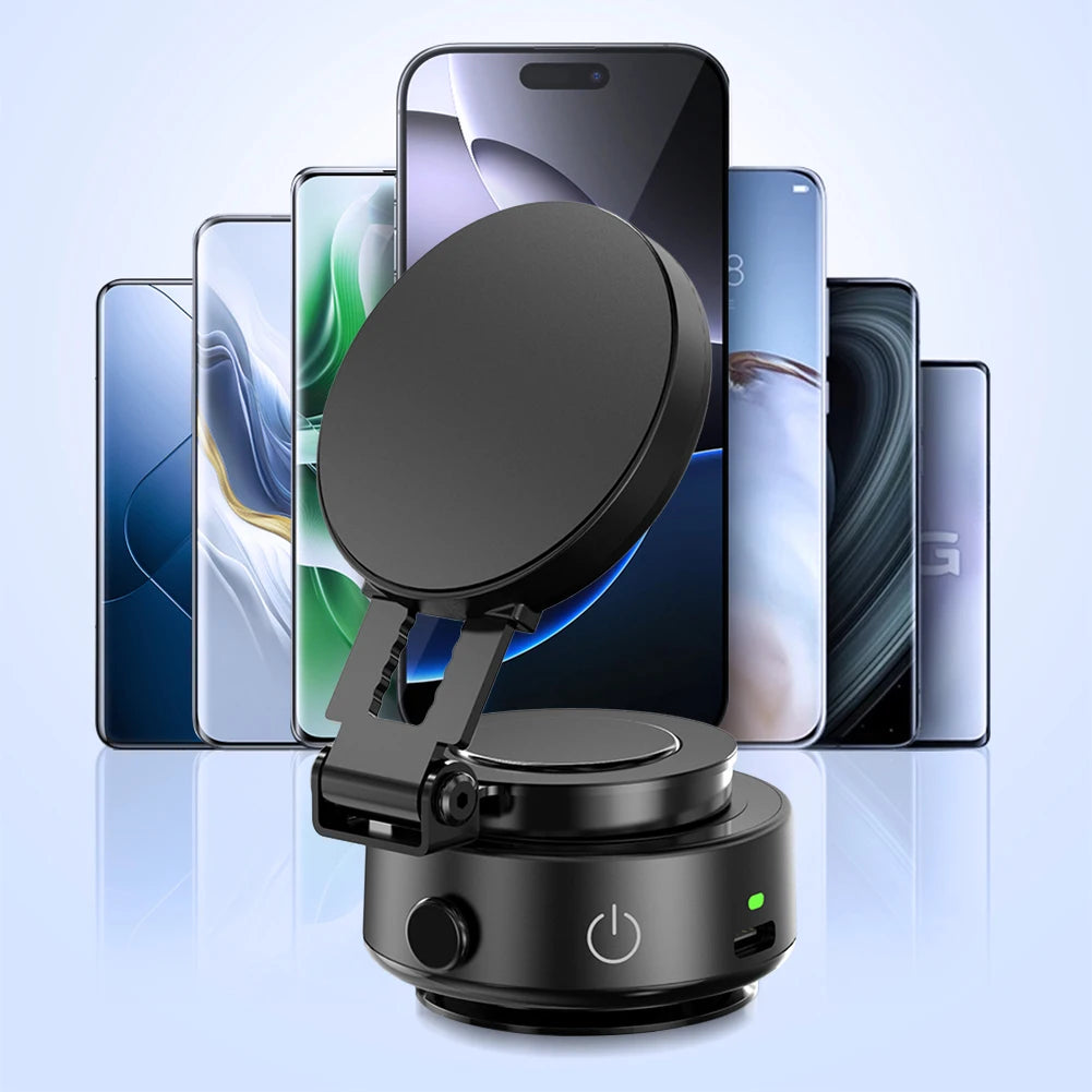 For Magsafe Magnetic Vacuum Car Phone Holder 360° Rotating Folding Intelligent Car Mount Mobile Phone Holder for Magsafe iPhone
