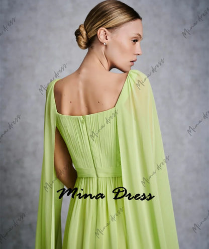 Mina Customized Gala Dresses Woman 2024 for Party Dress Es Square Collar Wedding Guest Dress Women With Cloak Ball Gowns Evening