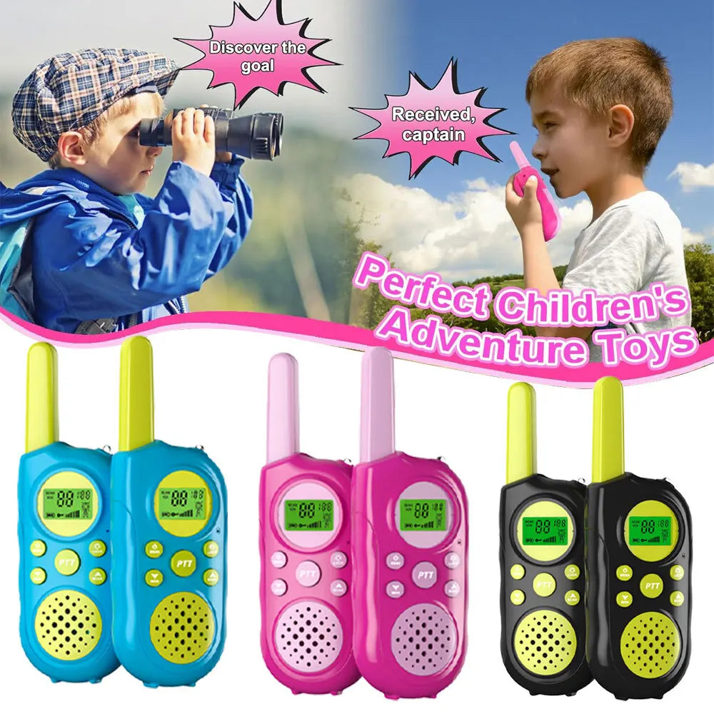 2PCS Walkie Talkie 2 Way Toy Rechargeable Batteries 8 Channels With LCD 3KM