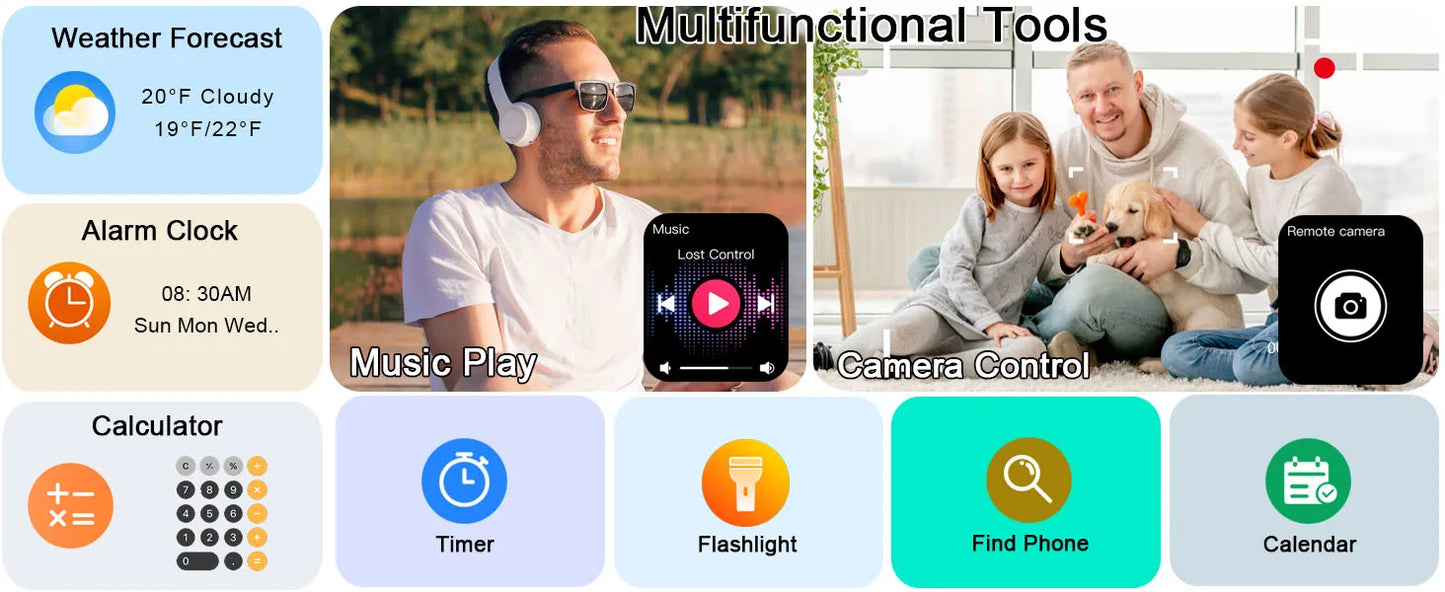 Smart Watch, 1.91" Smartwatch (Answer/Make Call), IP68 Waterproof Fitness Tracker, 110+ Sport Modes, Heart Rate and Sleep Monit