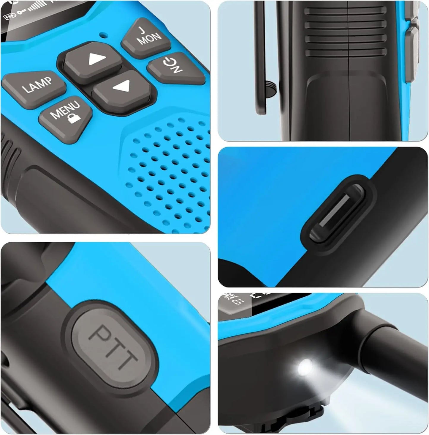 Walkie Talkies for Adults/Kids 3Pack,Built-In Li-Ion Battery,16 Channels Radio