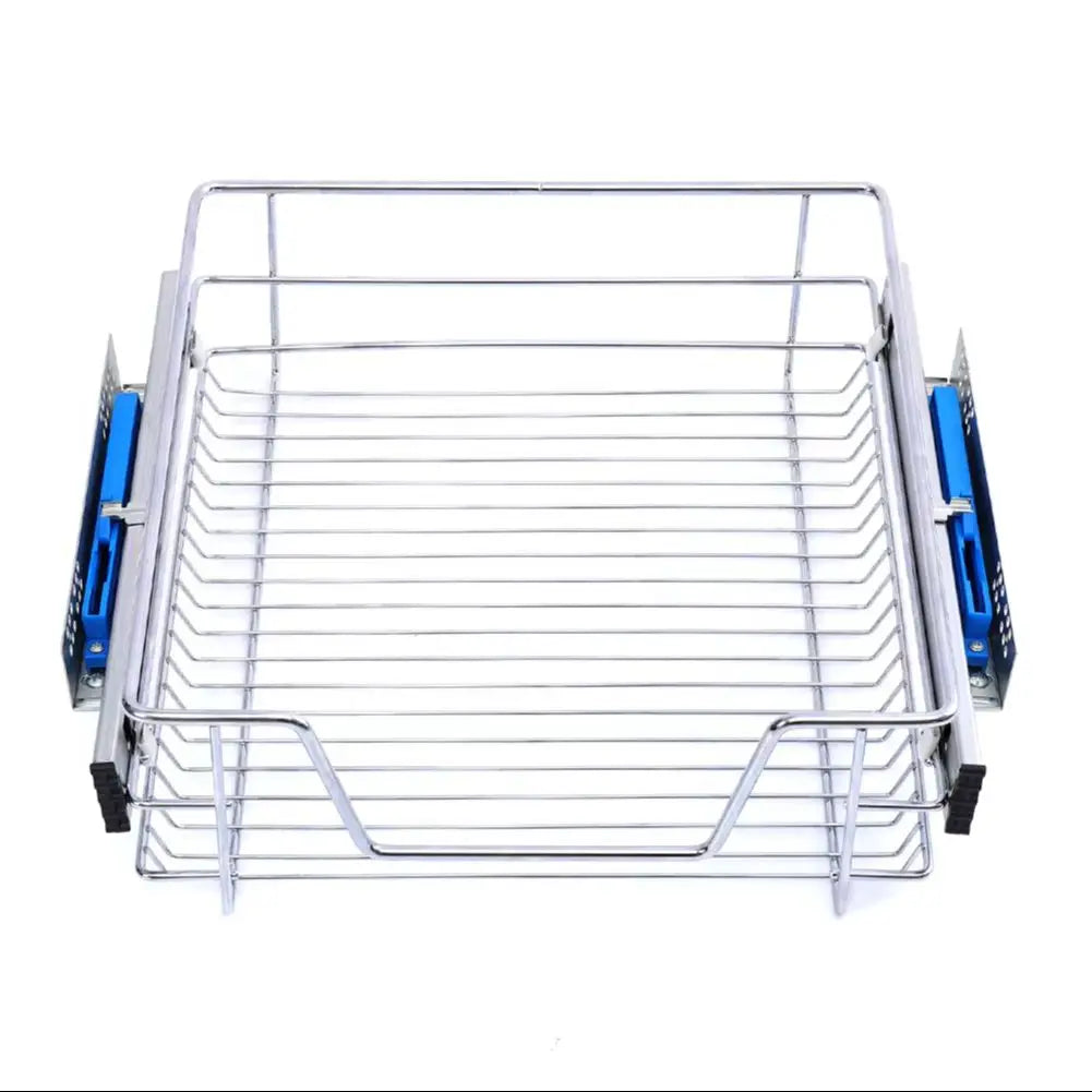 Pull Out Wire Basket Kitchen Cabinet Larder Organizer Cupboard Drawer, 40CM