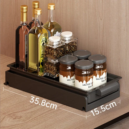 Pull Out Dish Rack Drawer Kitchen Sliding Dish Drainer Organizer Multi-Level Pull Out Storage Sink Cabinet