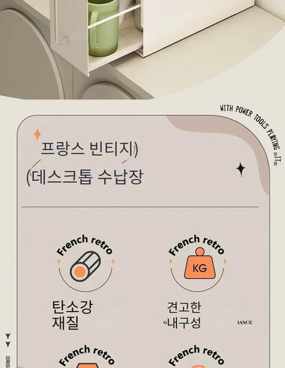 Recommend Cream Wind Dust Mug Storage Shelves Pull Metal Dust Cup Holder Home Kitchen Desktop Coffee Capsule Storage Drawer