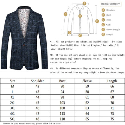 Mens Blazer Business Casual Suit Jackets