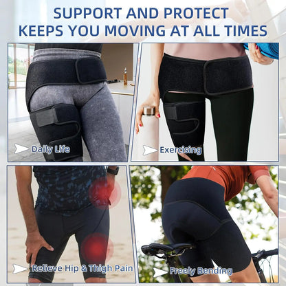 VKWE Hip Brace Hip Support for Men and Women,Thigh Support Groin Brace Sciatic