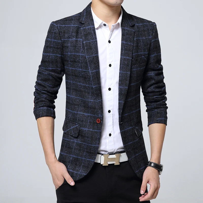 Mens Blazer Business Casual Suit Jackets