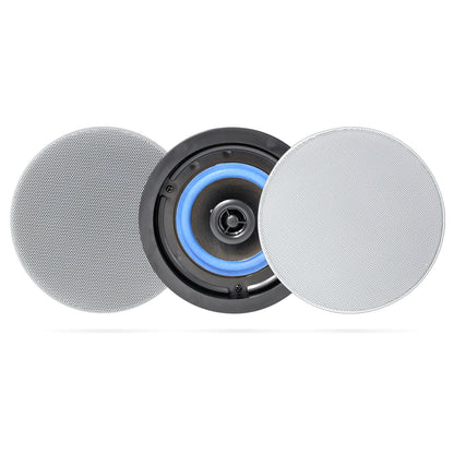 Herdio 4 Inch Flush Mount Two-way Stereo Ceiling Bluetooth Speaker For Indoor And Outdoor Placement In Bathroom Kitchen Bedroom