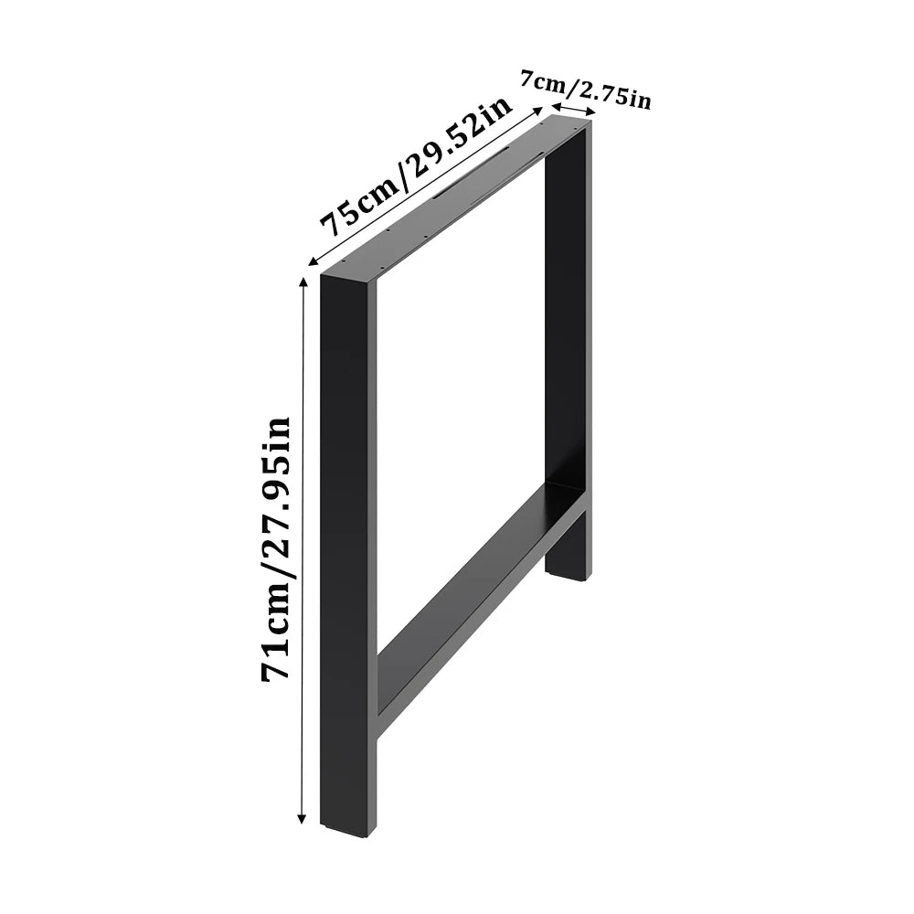 Livingandhome Height Metal Table Legs Furniture Accessories Anti-slip Black Iron Table Leg Round Metal Table Legs