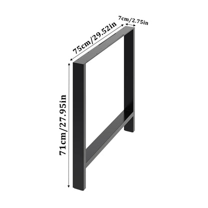 Livingandhome Height Metal Table Legs Furniture Accessories Anti-slip Black Iron Table Leg Round Metal Table Legs