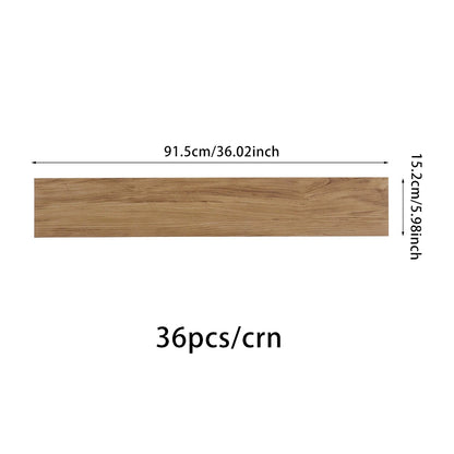 Livingandhome 36pcs Rustic Lifelike Wood Grain Self-adhesive PVC Flooring Laminate Flooring Planks for Home Decor