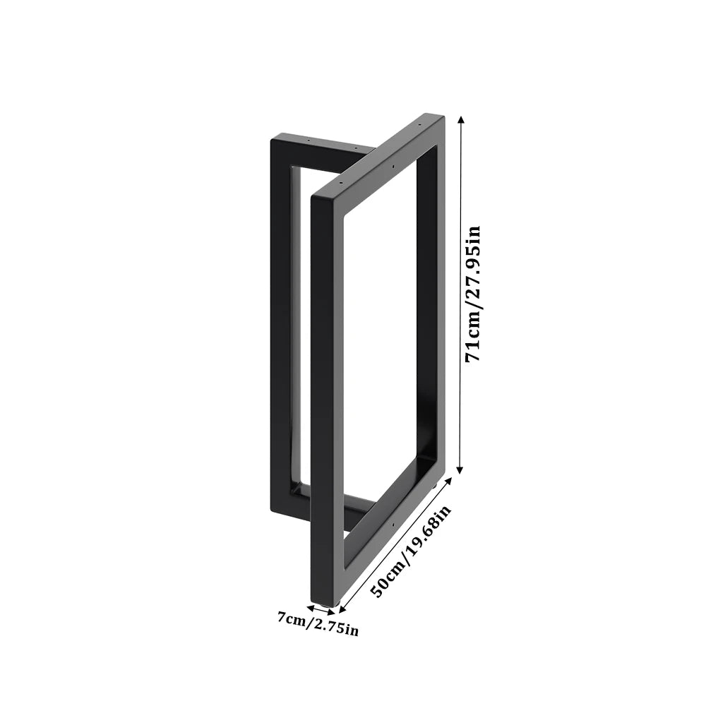 Livingandhome Height Metal Table Legs Furniture Accessories Anti-slip Black Iron Table Leg Round Metal Table Legs