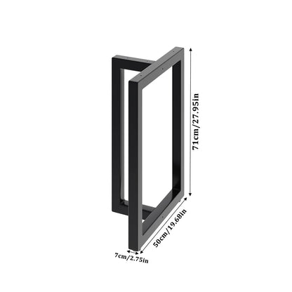 Livingandhome Height Metal Table Legs Furniture Accessories Anti-slip Black Iron Table Leg Round Metal Table Legs