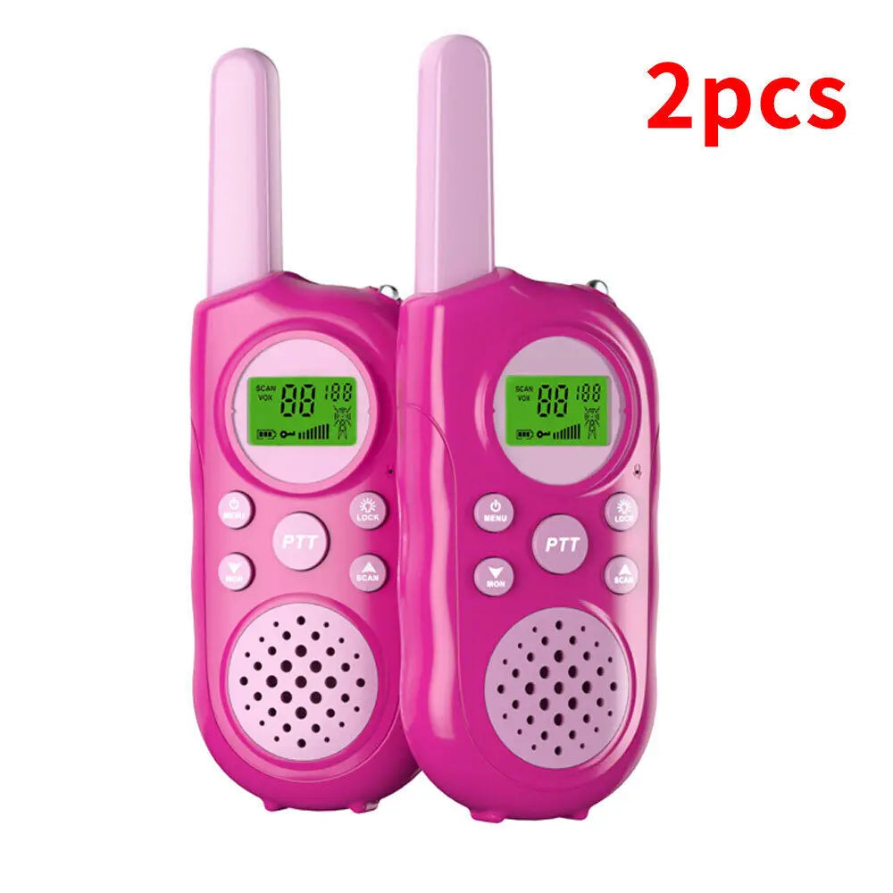 2PCS Walkie Talkie 2 Way Toy Rechargeable Batteries 8 Channels With LCD 3KM