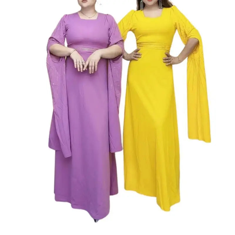 Muslim Party Dress for Women Jalabiya Abaya Ramadan Long Sleeve Dresses Abayas WomanKimono Robe Moroccan Caftan Vestidos 2023