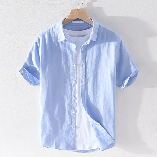 Loose Linen Short Sleeve Shirts