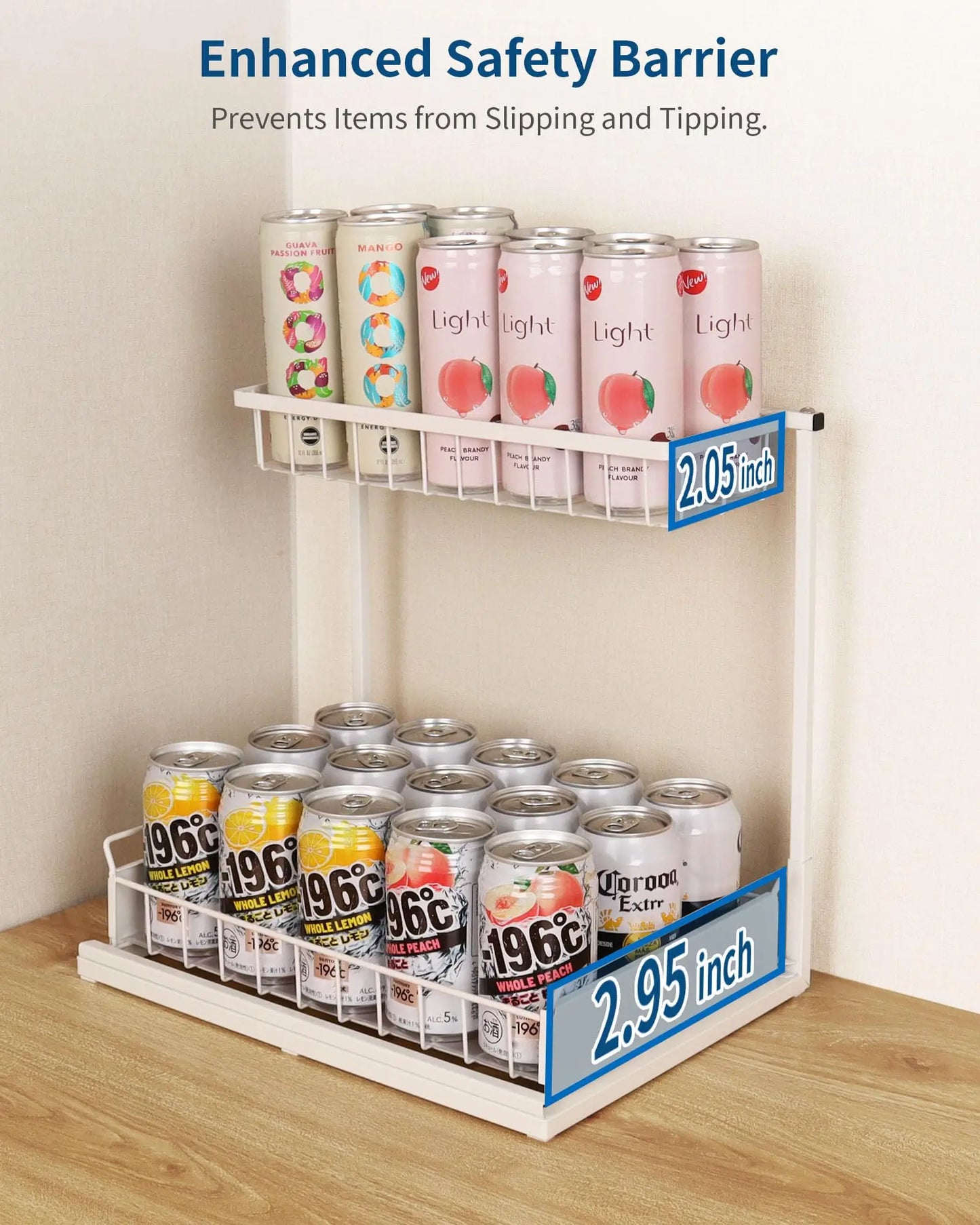 Under Sink Organizer and Storage, Pull Out Cabinet Organizer 2 Tier Slide Out Sink Shelf Cabinet Storage Shelves for Kitchen