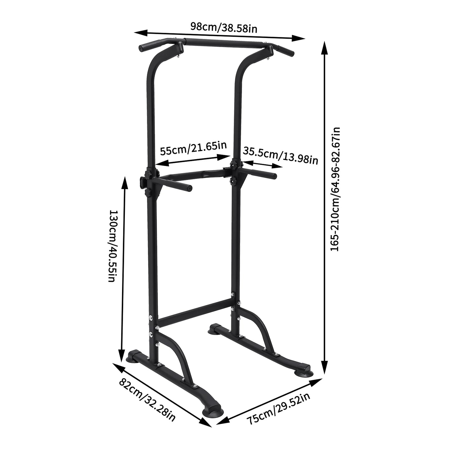 Power Tower Pull Up Bar Station Workout Dip Station for Home Gym Strength Training Fitness Equipment