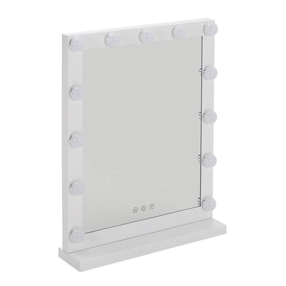 Dimmable LED Light Makeup Mirror for Bedroom, 42x52CM