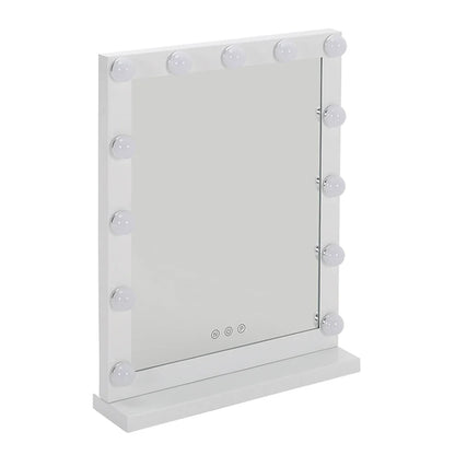 Dimmable LED Light Makeup Mirror for Bedroom, 42x52CM