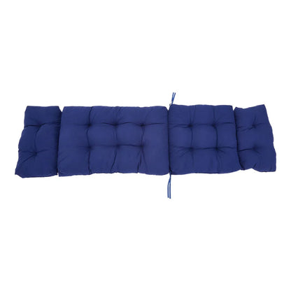 Garden Bench Recliner Chair Swing Chair Seat Pad Cushion Lengthen Sunlounger Cushion for Indoor Outdoor,Navy Blue