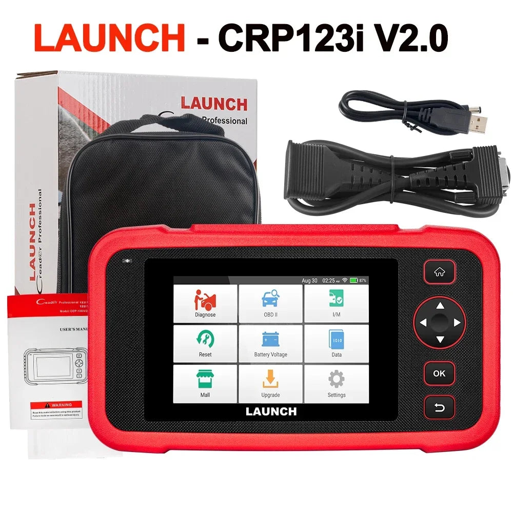 LAUNCH X431 CRP123E V2.0 /CRR123I V2.0 Car OBD2 Diagnostic Tools Auto OBD Scanner ABS SRS Engine AT+ 7 Reset Service Free Update
