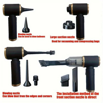 Wireless Car Vacuum Cleaner Handheld Vaccum Powerful Suction USB Rechargeable