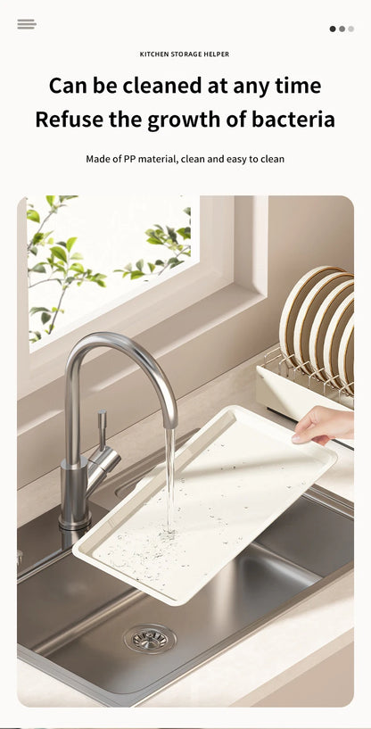 Drain Pull Out Dish Racks Slideable Stainless Steel Bowl Rack Cabinet Tray Storage Holder Kitchen Basket Plate Drain Shelf Rack