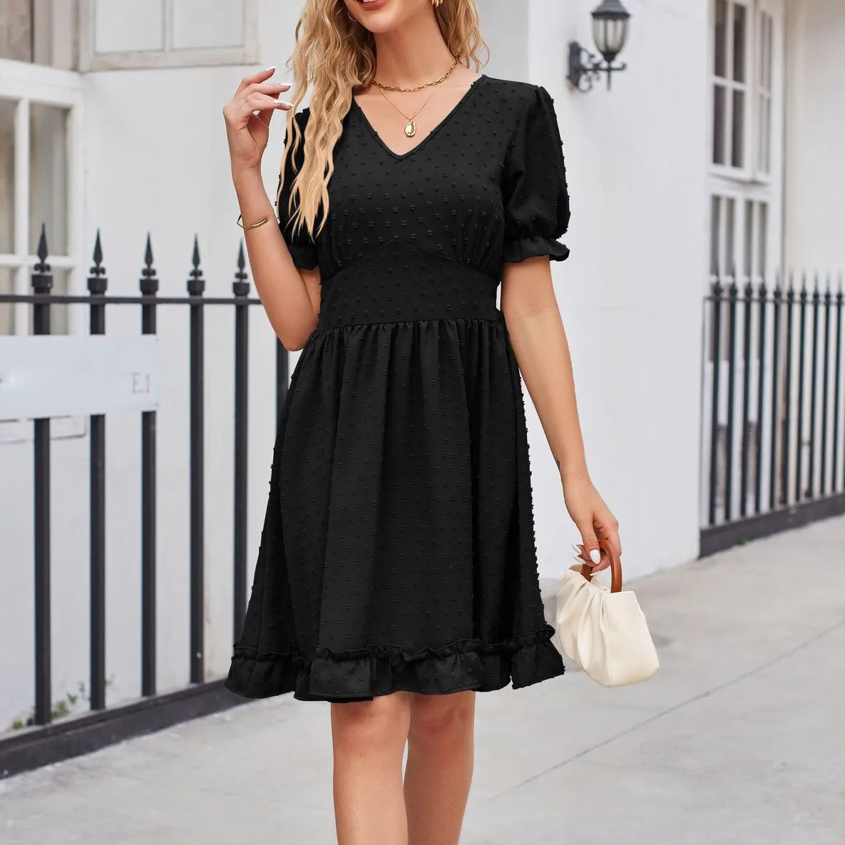 Elegant Bodycon Sexy Cotton Women'S Dress