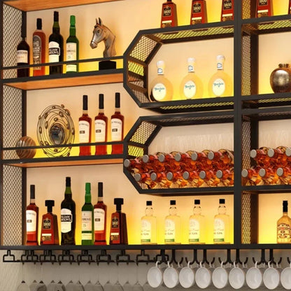 Drinks Bar Cabinet Portable Shelves Luxury Whiskey Iron Wine Rack Outdoor Home Open Cabinets Display Vitrinas Full Bar Furniture