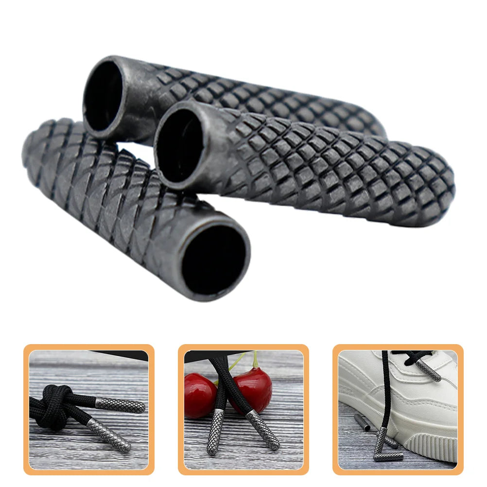 10 Pcs Wide Shoe Laces Ends Crimping Tool Caps for Hoodies Drawstring Tips Buckle Sneaker Personality
