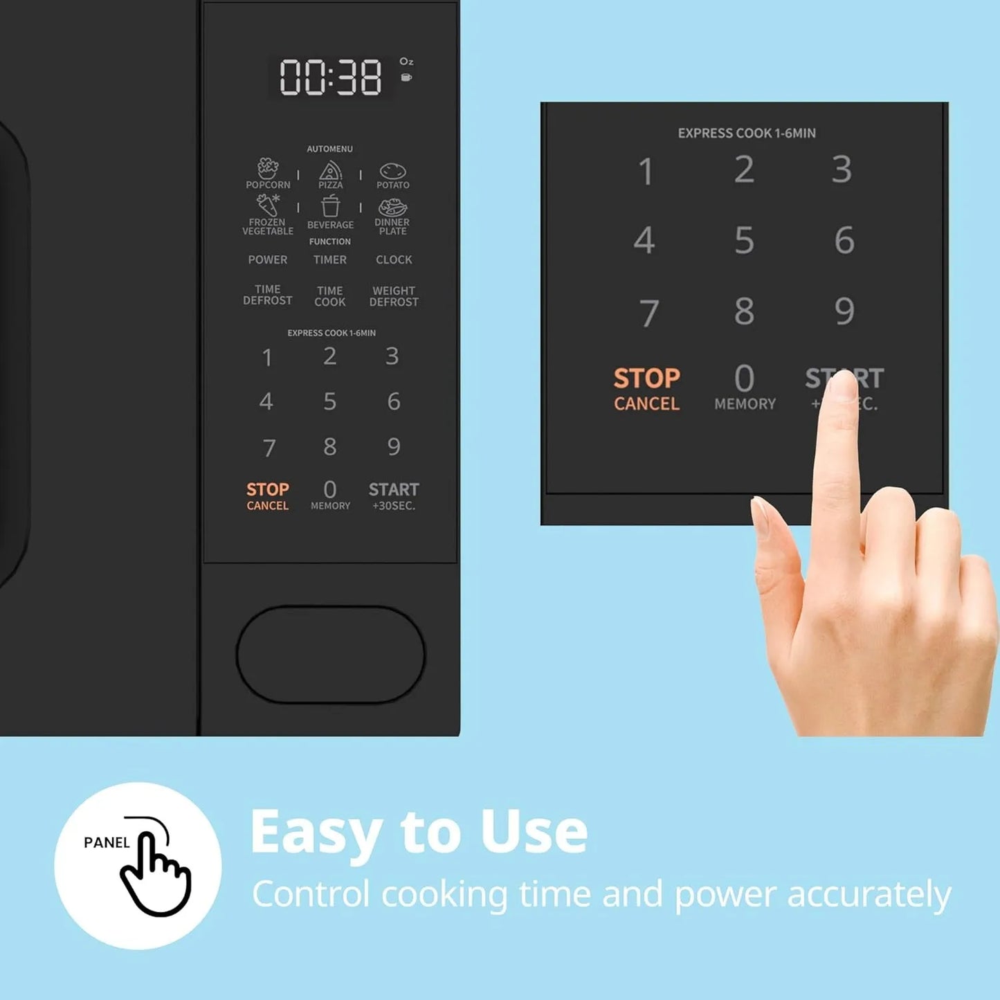 COMFEE 700w 20 Litre Digital Microwave Oven with 6 Cooking Presets, Express Cook, 11 Power Levels, Defrost, and Memory Function