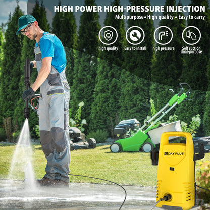 Electric High Pressure Washer,Portable Power Washer with Spray Gun &1-180°Adjustable Nozzle ,for Cars,Patios and Floor Cleaning