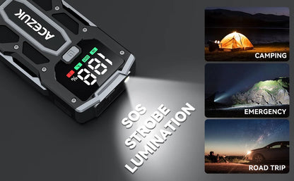 12800mAh Car Jump Starter Portable Power Bank Car Battery Booster 12V Car Starting Device for Petrol 7.0L Diesel 5.5L