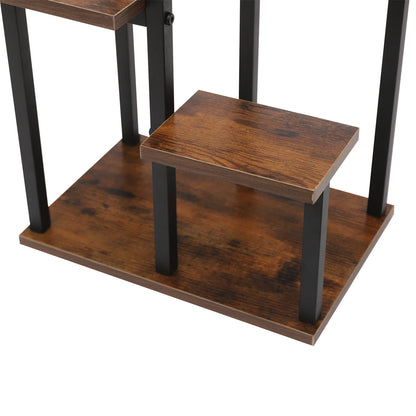 Plant Stand Large Multi-Tier Metal Wooden Flower Pots Shelf Plant Display Corner Stand for Patio Garden Living Room Balcony