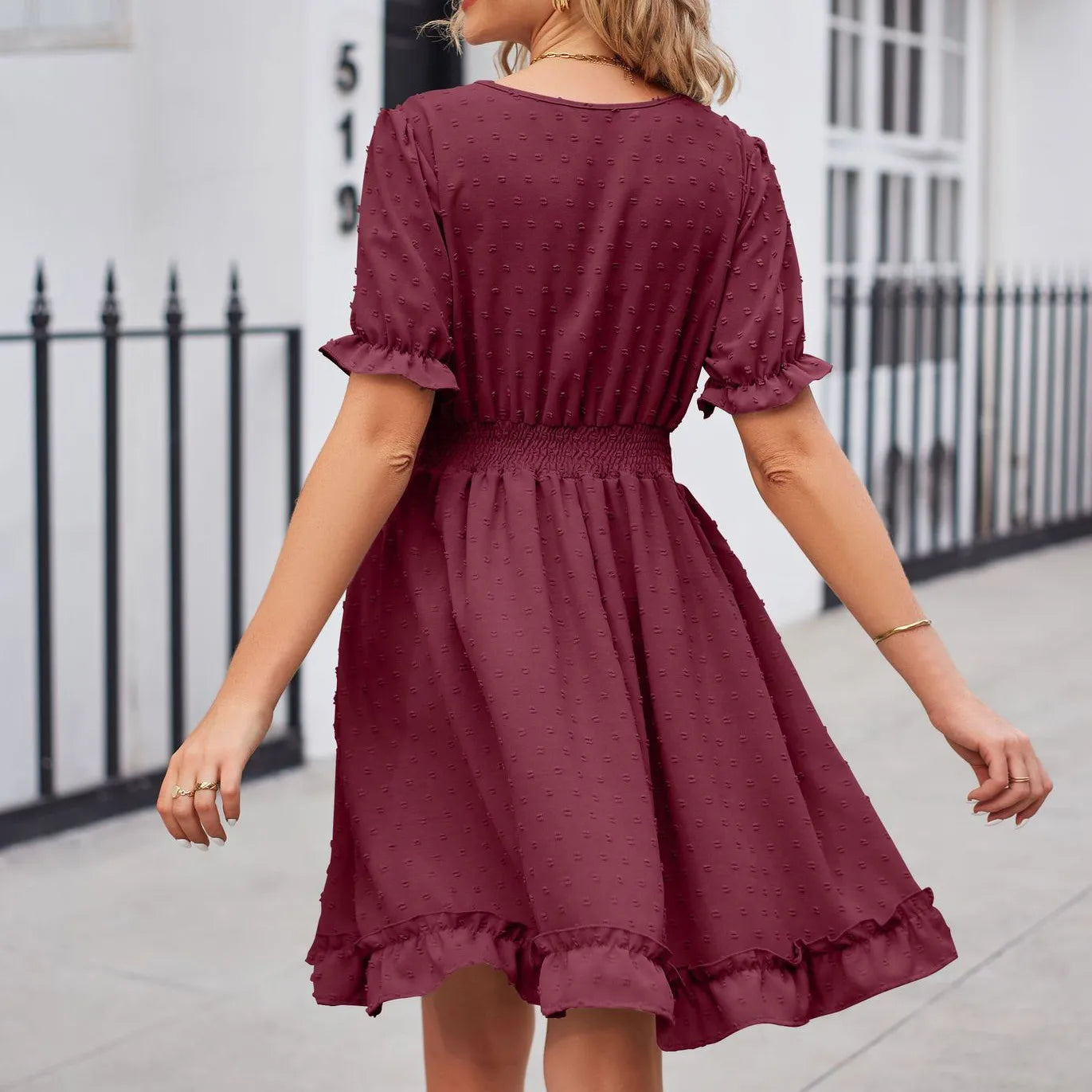 Elegant Bodycon Sexy Cotton Women'S Dress