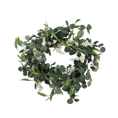 55CM Artificial Topiary Wreath Eucalyptus Leaf Door Decor