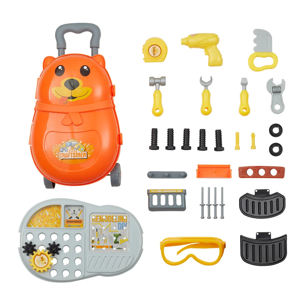 KIDkid Bear Repair Tool Luggage Kit Toy Set for Kids Holiday Present