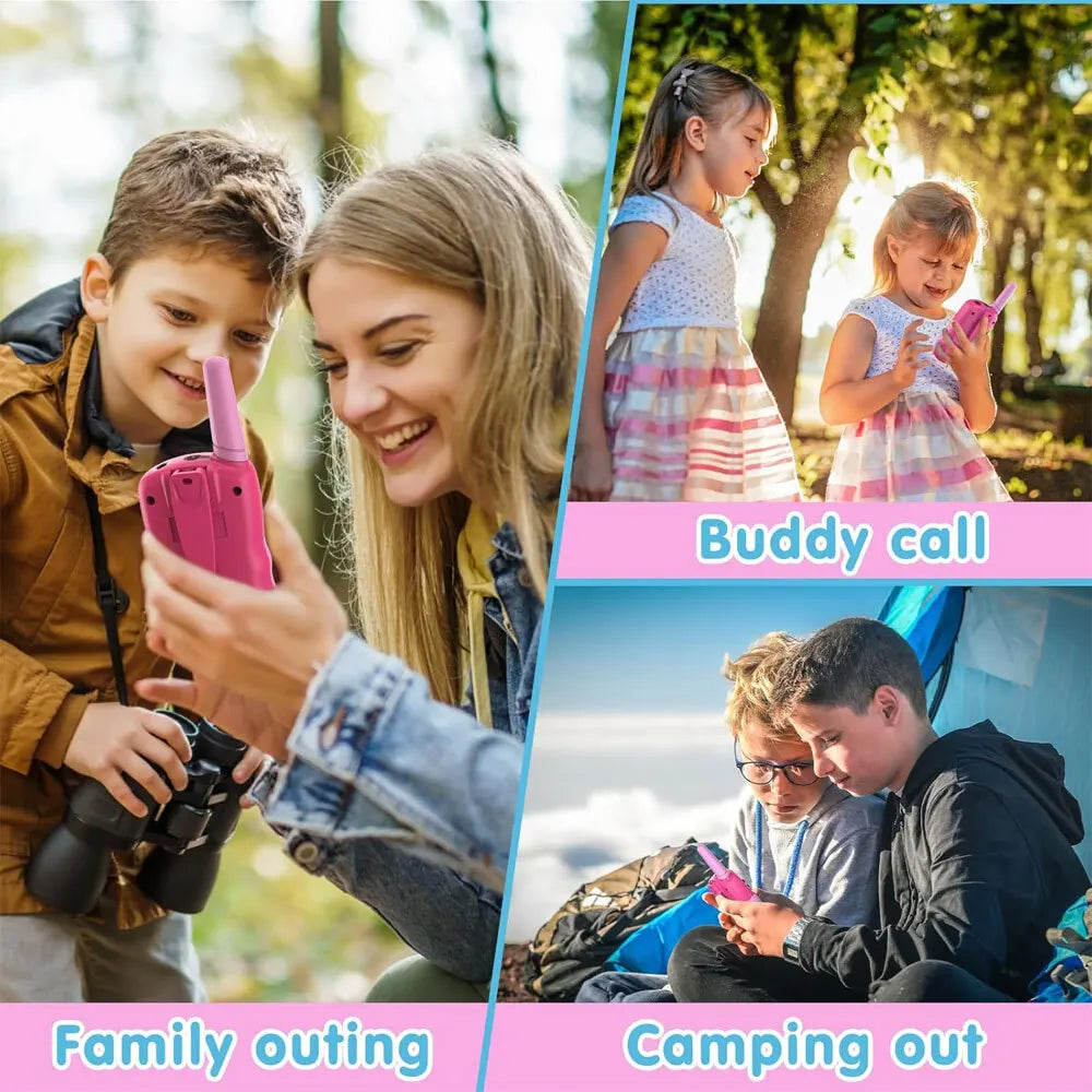 2PCS Walkie Talkie 2 Way Toy Rechargeable Batteries 8 Channels With LCD 3KM