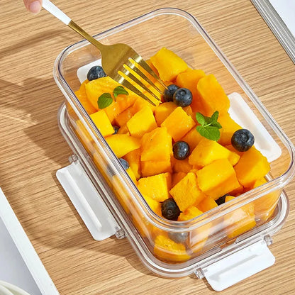Livingandhome 3Pcs Transparent Stackable Bento Lunch Box Set