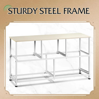 Chest of Drawers,5 Fabric Drawers Cabinet with Easy Pull Handle,Wood Top and Sturdy Steel Frame for Bedroom,Living Room