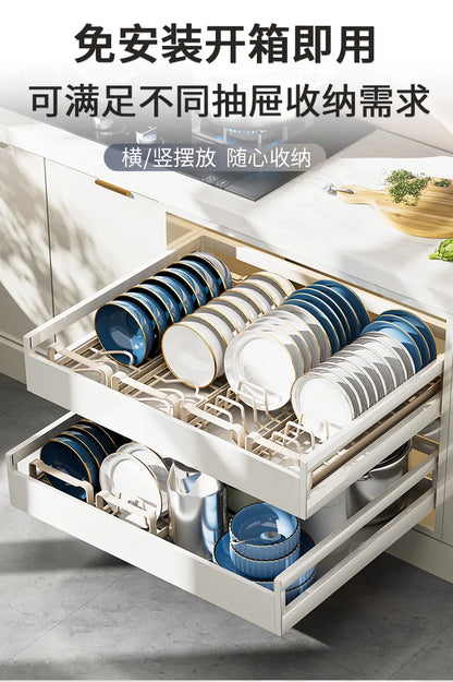 Multifunction Pull Out Cabinet Drawer Cabinet Organizer Fixed with Suction Cup, for Kitchen Bathroom Under Sink Home Organizer