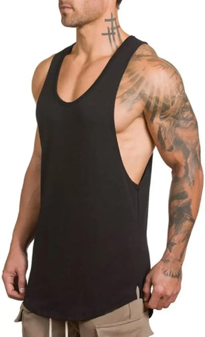 Men's Muscle Gym Workout Stringer Tank Topsdybuilding Fitness T-Shirts T01