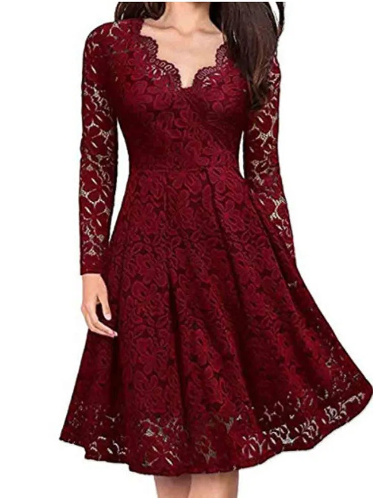 Women Lace A-Line Dress