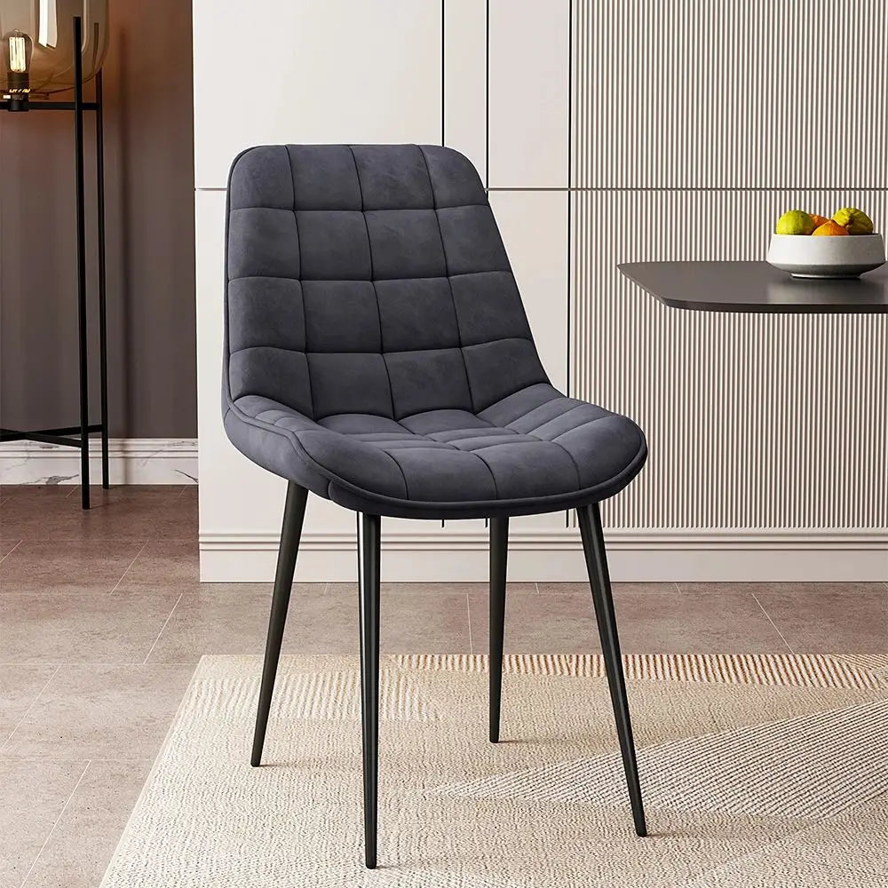 2 Pcs Velvet Upholstered Dining Chairs with Metal Legs for Living Room, Garden, Kitchen, Bedroom