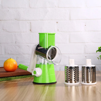 Manual Vegetable Fruit Rotating Cutter Multi-functional Potato Cheese Round Slicer Kitchen Gadget Food Processors